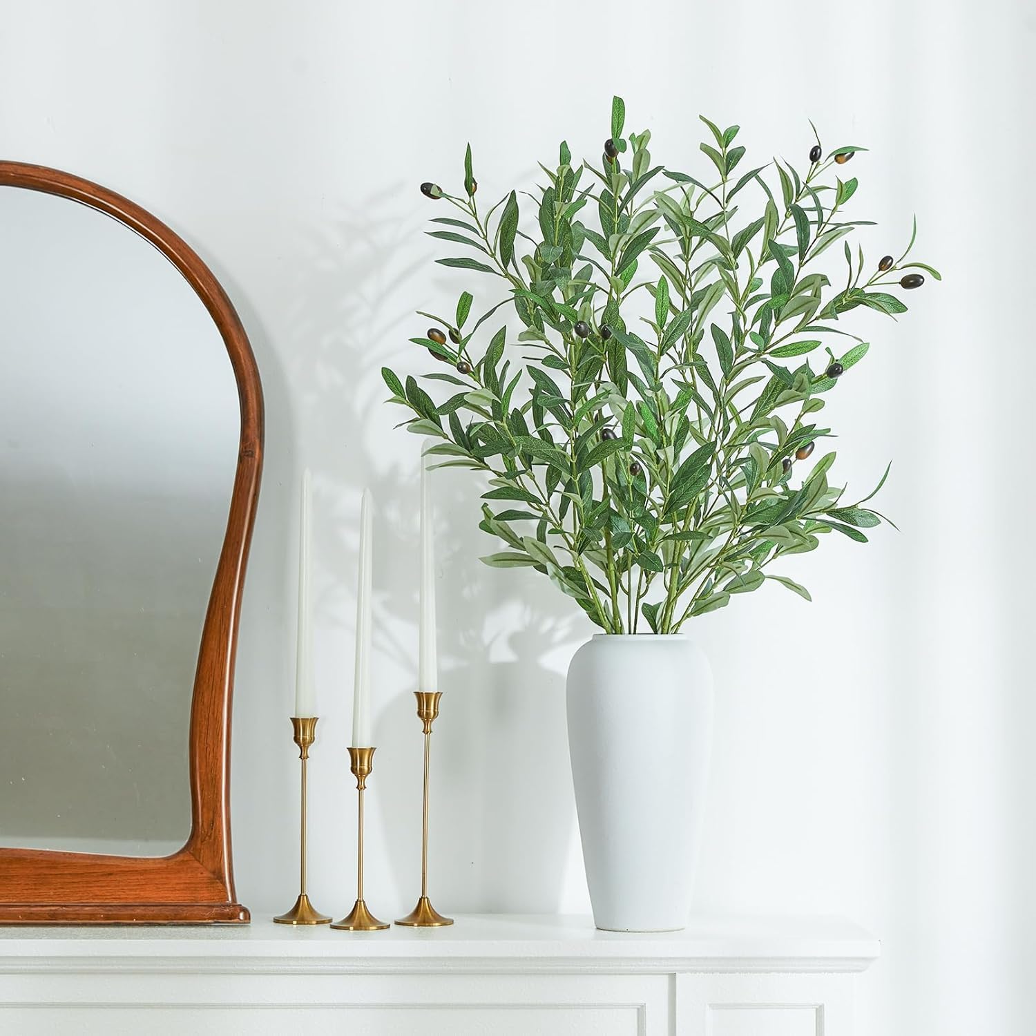 Artificial Olive Branches / Black / 39 Inch / Set of 4