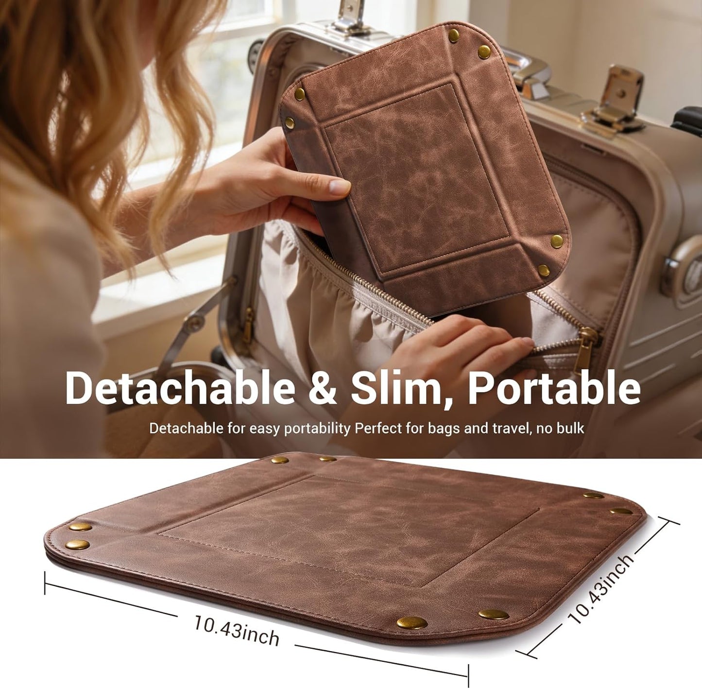 Leather Valet Tray / Brown