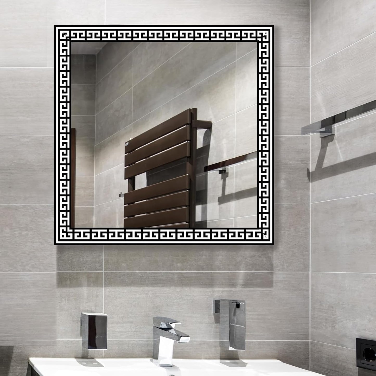 Black and White Wallpaper Border Trim Peel and Stick Boarders Self / Black/white / 3.9 x 196.8