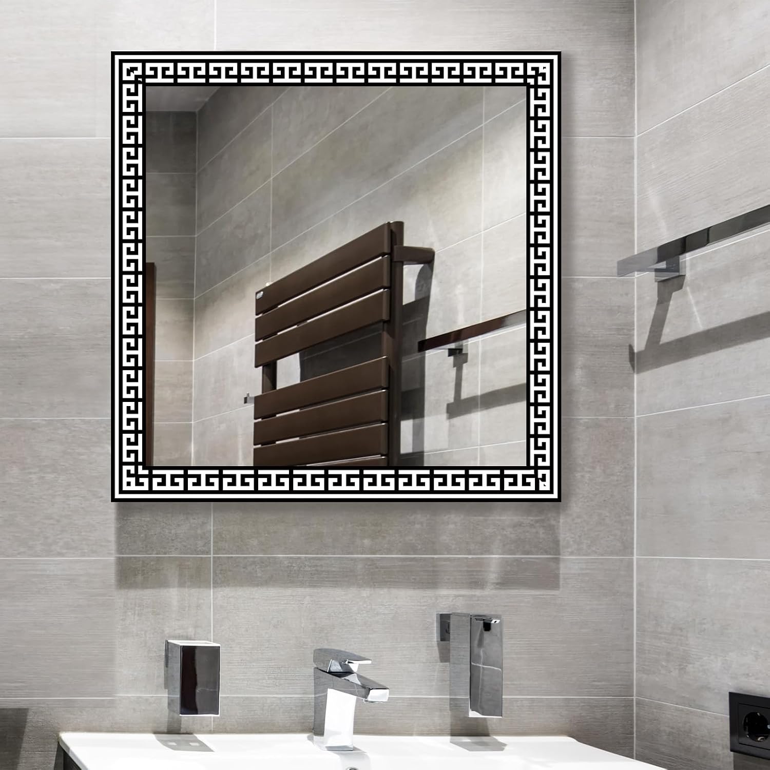 Black and White Wallpaper Border Trim Peel and Stick Boarders Self / Black/white / 3.9 x 196.8