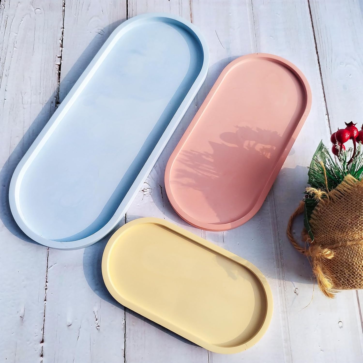 Oval Tray Silicone Molds / 3pc Oval Trays / Set of 3