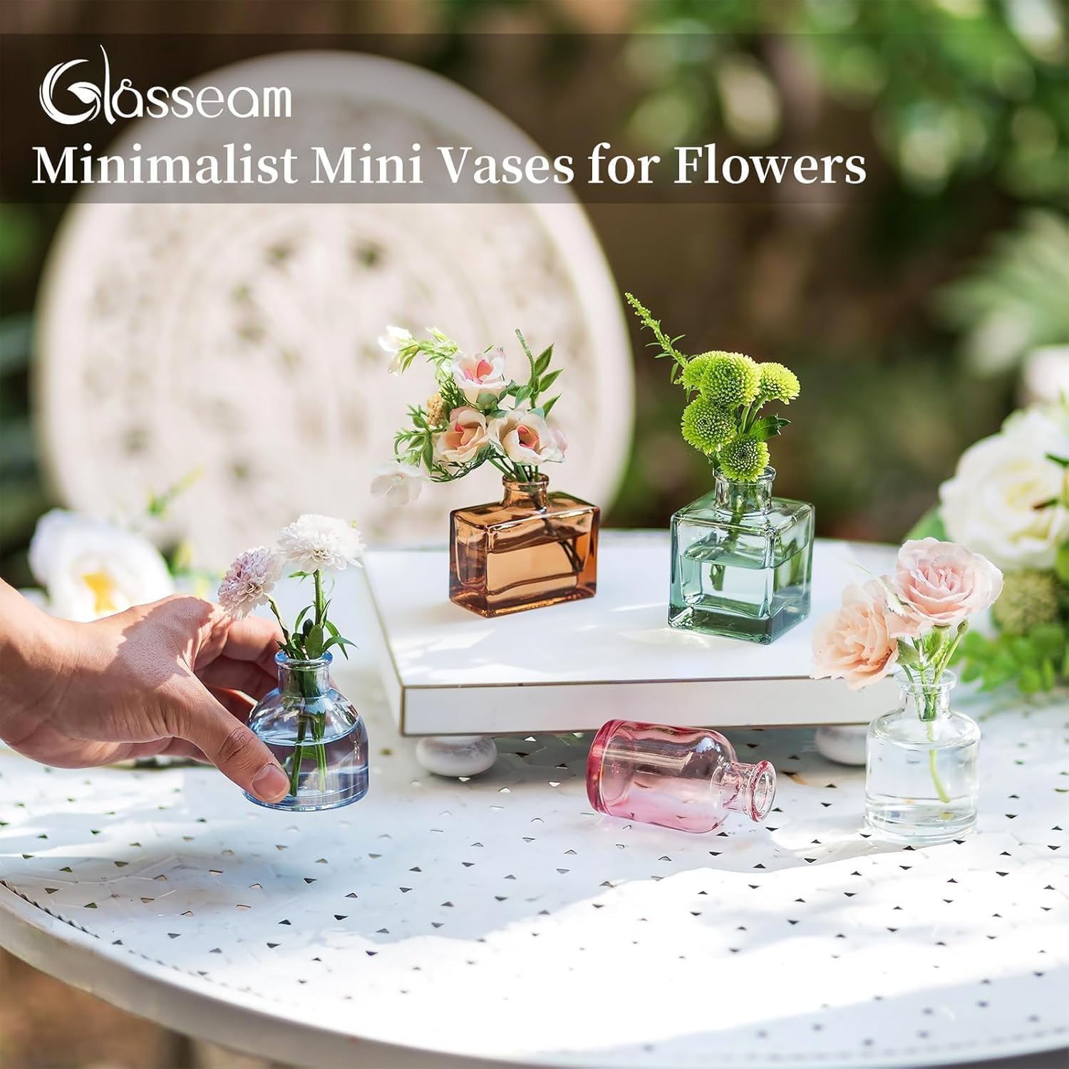 Colored Small Flower Vase / 02-colorful / Set of 20