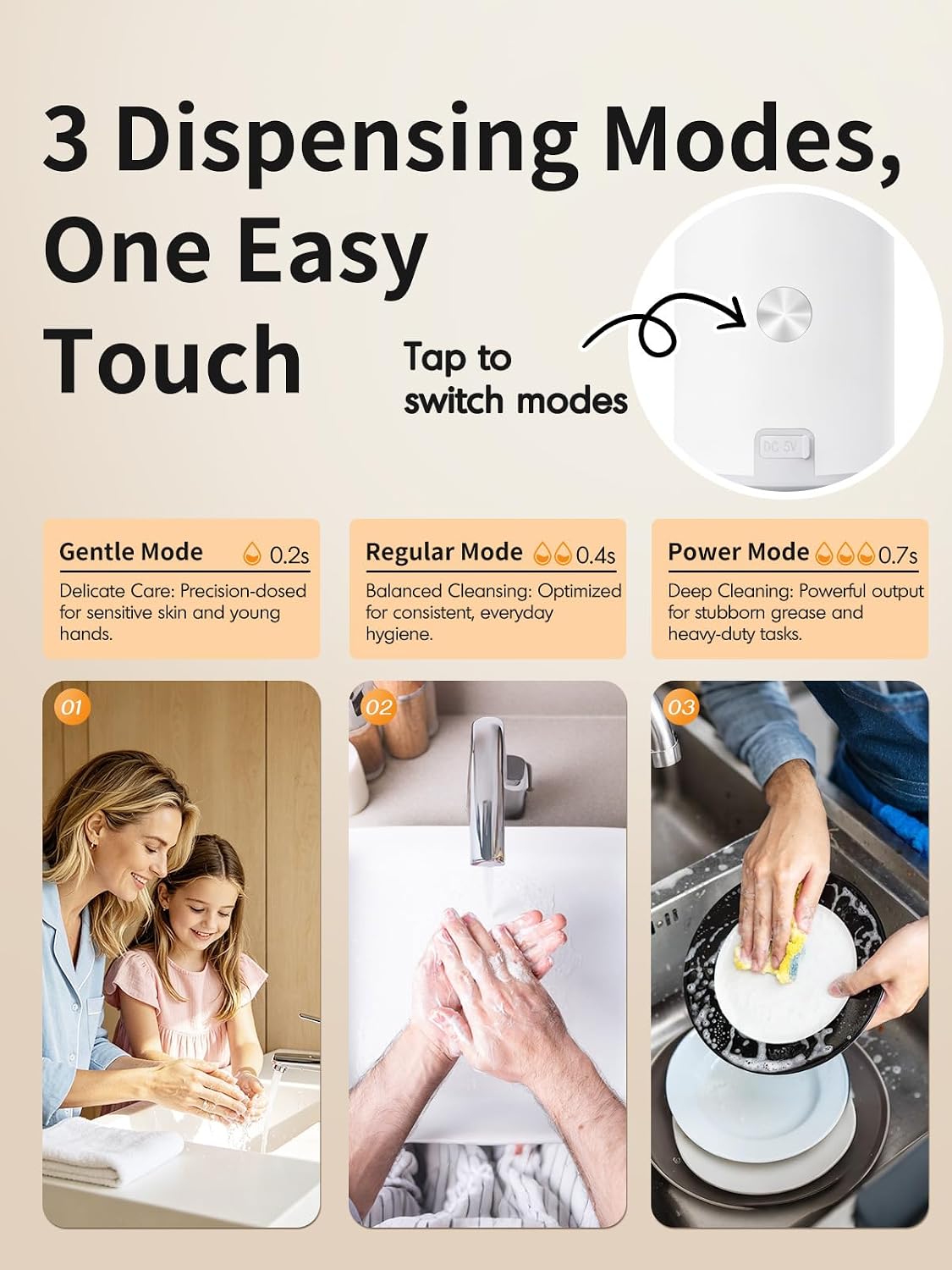 Automatic Liquid Soap Dispenser Touchless: Liquid Hand Soap Dispenser Stainless Steel - Free Touch Electric Soap