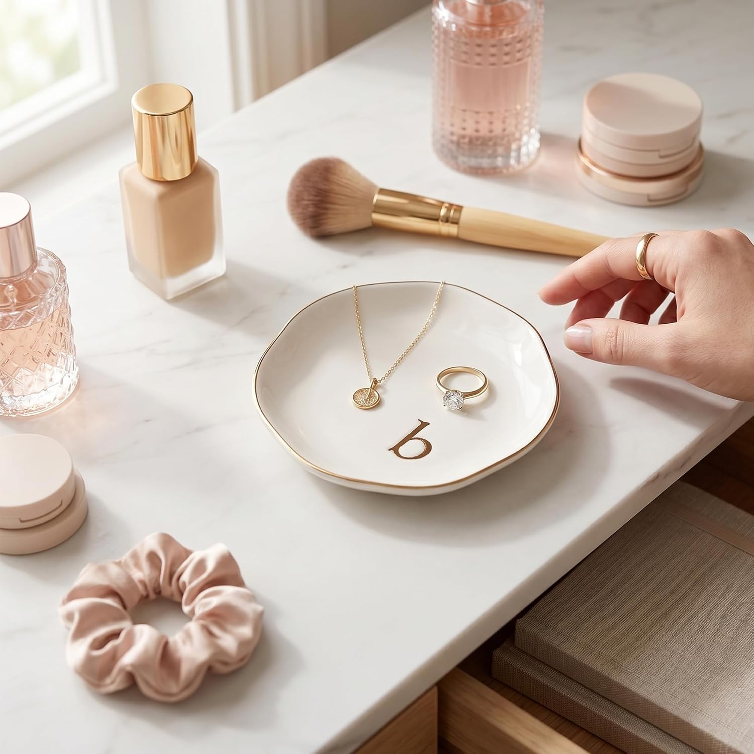 Ceramic Jewelry Tray / B / White