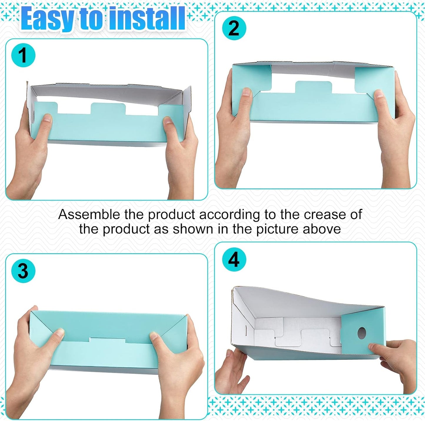 Thenshop 24 Pcs Magazine Files Cardboard Holders,Classic,Mint | File Organizer Foldable Paper Storage for Desk