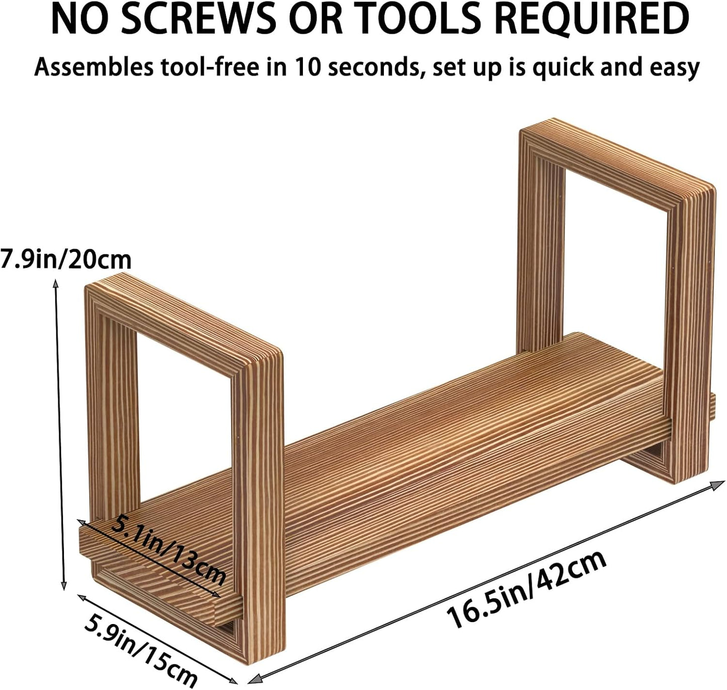 Adjustable Desktop Bookshelf Wooden Table Top Bookshelf Retro Mini Book Shelf Desk Organizer Magazine Files Letters