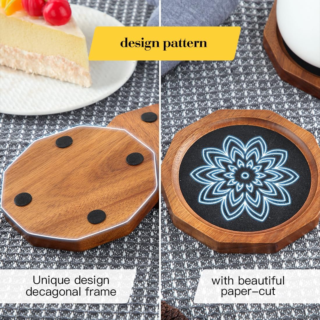 Holder for Wooden / Black Felt / 4.3 Inch
