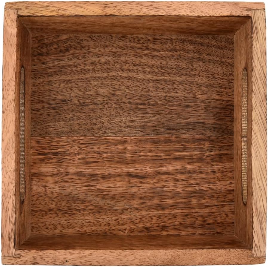 Square Burning Finish Mango Wood Napkin Holder For Restaurant Decor Kitchen Bar / 7.5 x 7.5 x 2.75