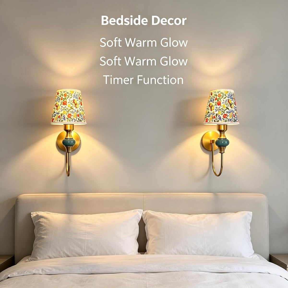 Wall Sconces Set of 2 Rechargeable Battery Operated Wall Lamp 5000mAh 15 Color Changing Dimmable Wall Light with Timer
