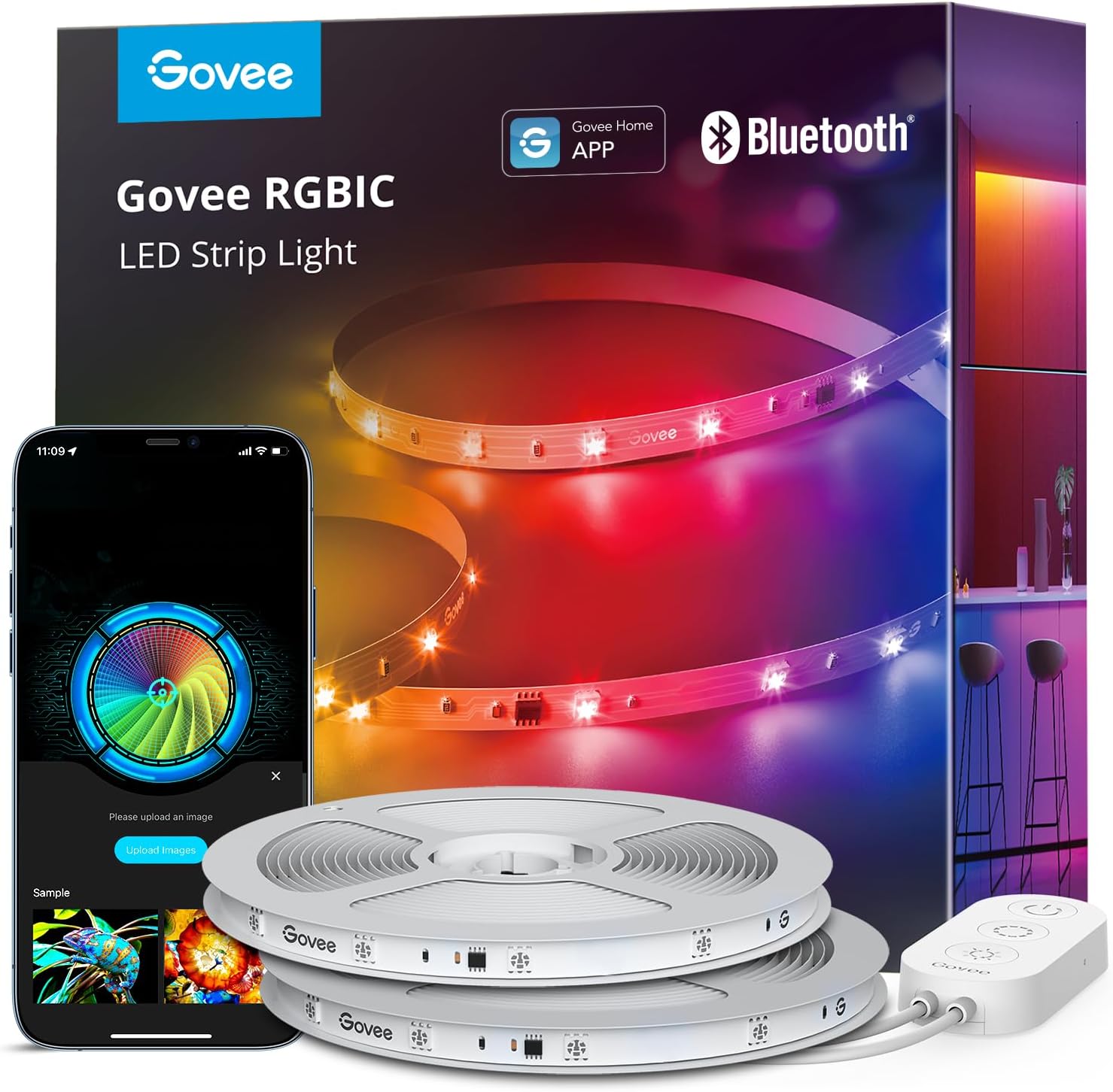 Govee 100ft RGBIC LED Strip Lights, LED Lights for Bedroom, APP Control