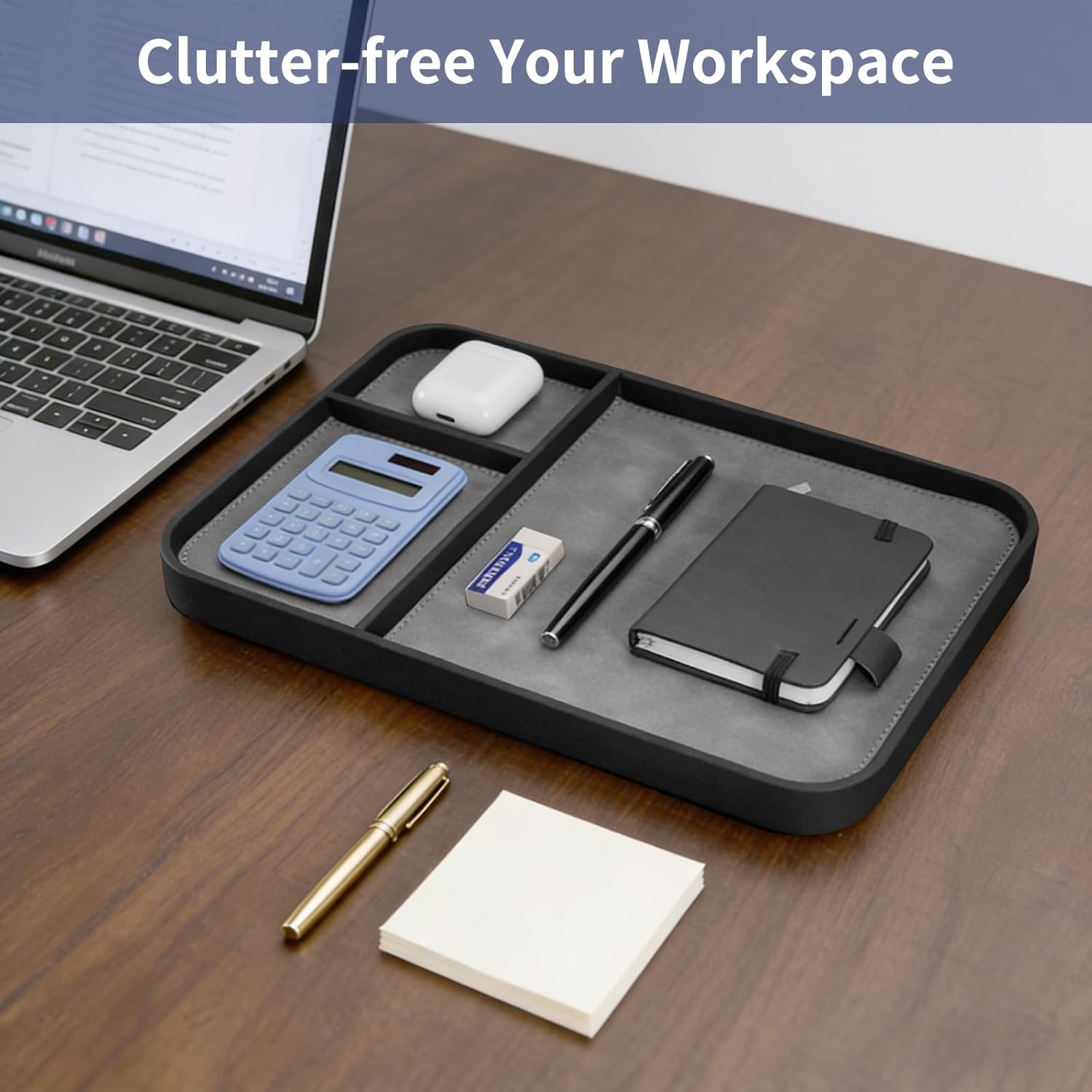 Valet Tray Trendy Organizer / Black