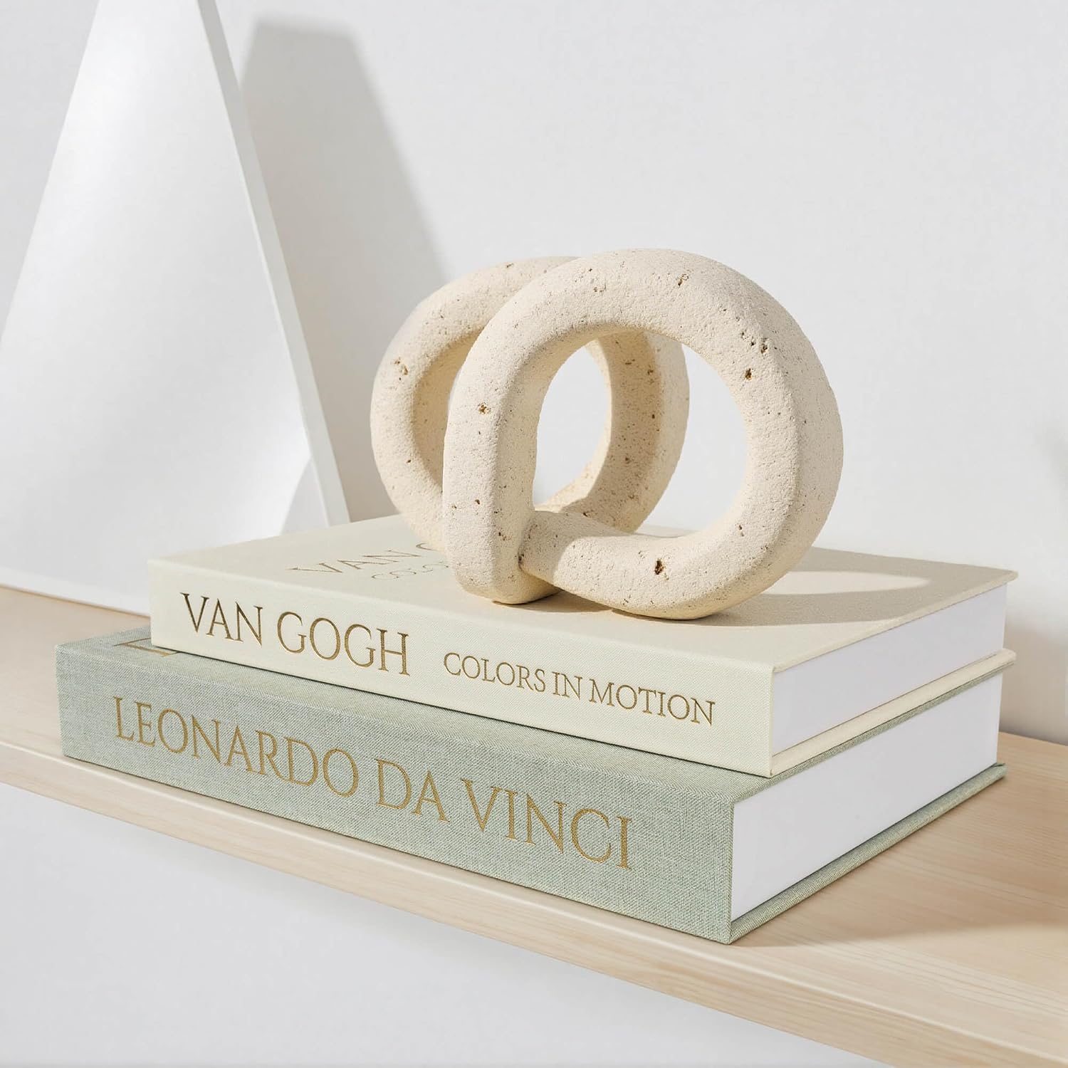 Linen Cover / Decorative Storage Books / Sage-beige / Set of 2