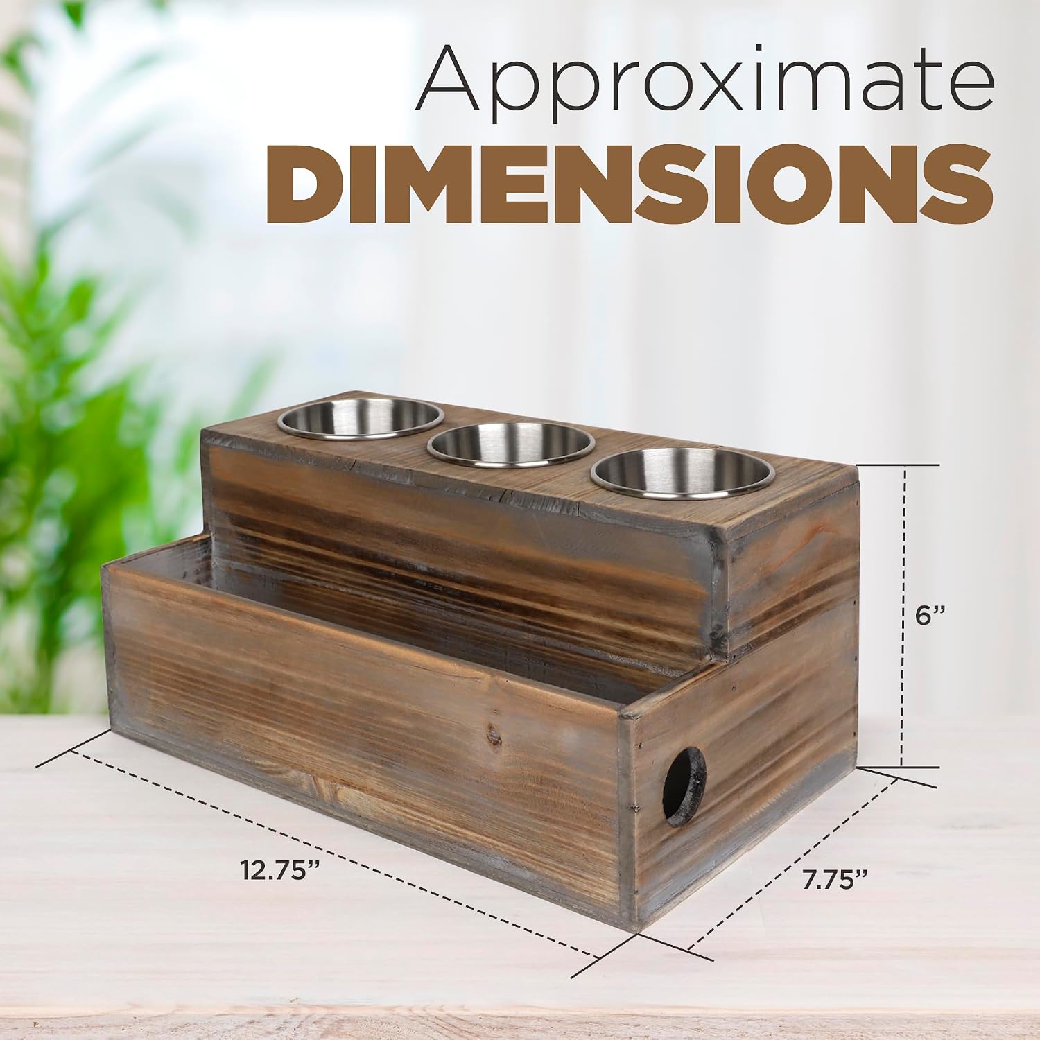 Besti Wooden Hair Dryer Holder – Hair Tools and Styling Supplies Organizer and Storage for Vanity and Bathroom