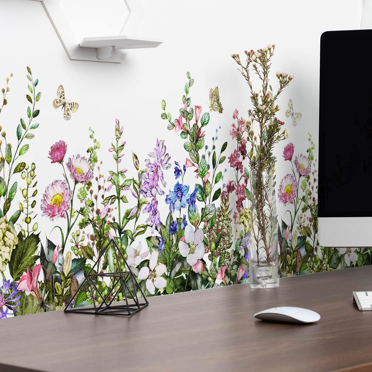 Big Wall Corner Stickers Flowers / Plant Grass