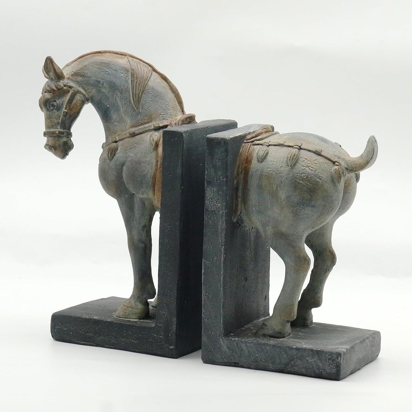 Decorative Bookends / Heavy Duty Non-Slip Book Holders / Tang Horse