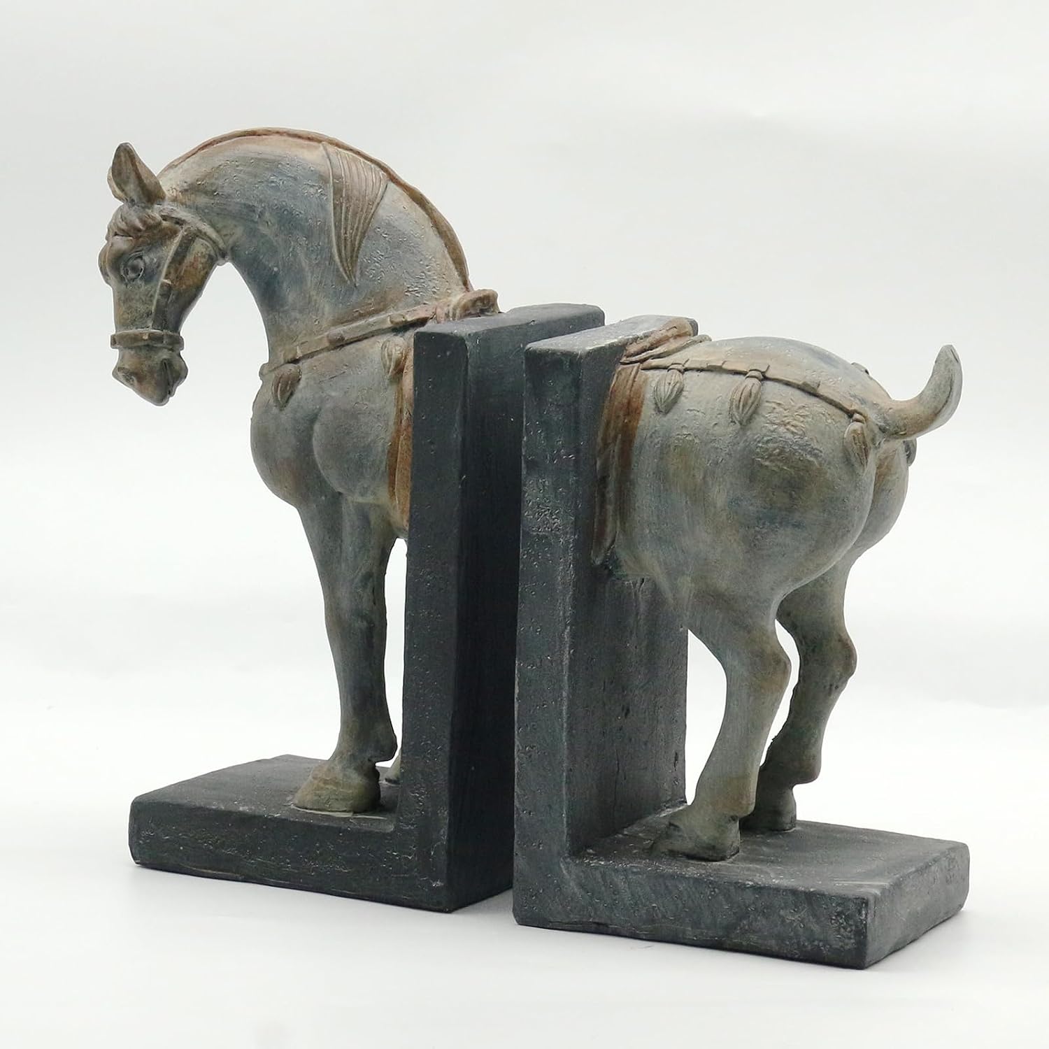 Decorative Bookends / Heavy Duty Non-Slip Book Holders / Tang Horse