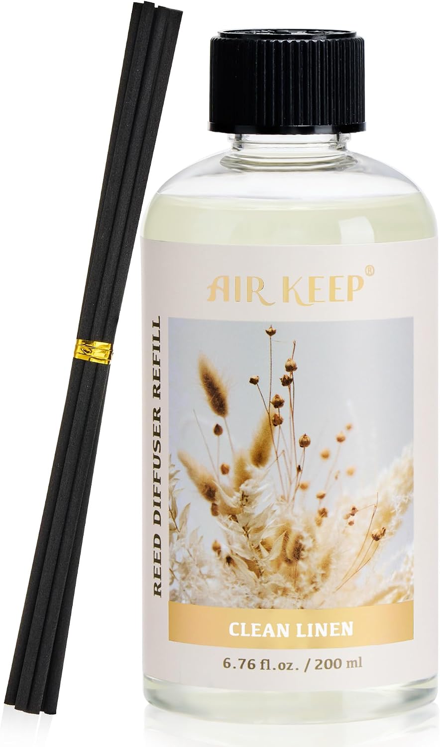 Reed Diffuser Set/ /6.76 fl oz / /Home & Office Decor / Clean Linen / Real Flower/6.96ounce/