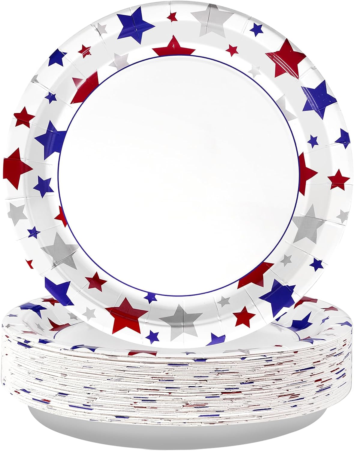 Whaline 3 Pcs Patriotic Serving Trays Vintage American Flag Melamine Platter Retro Stars Stripes Serving Dishes for 250th Anniversary 4th of July Independence Day BBQ Party Supplies, 10 x 13 Inch