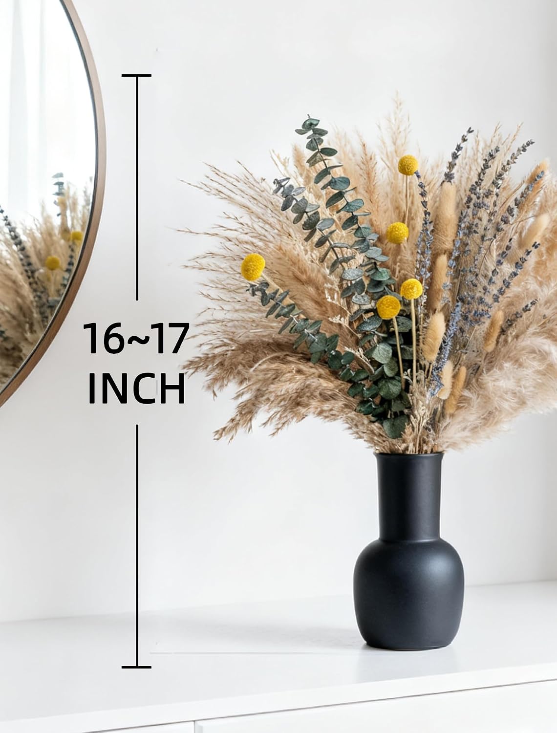 Billy Balls 16~ Dried Flowers / Natural / 17 Inch