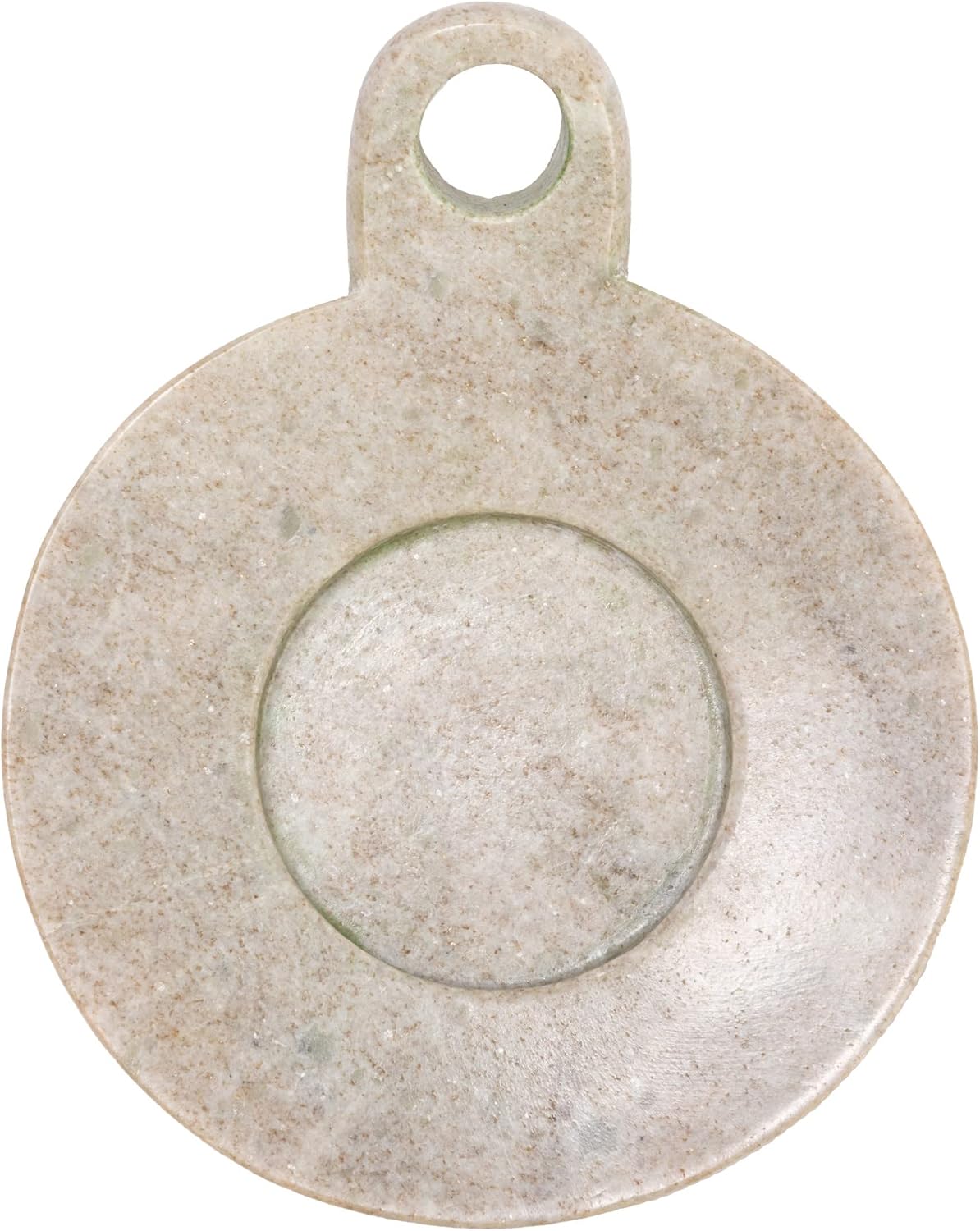 Creative Co-Op Hand-Carved Marble Dish / Beige / 7.5 x 6