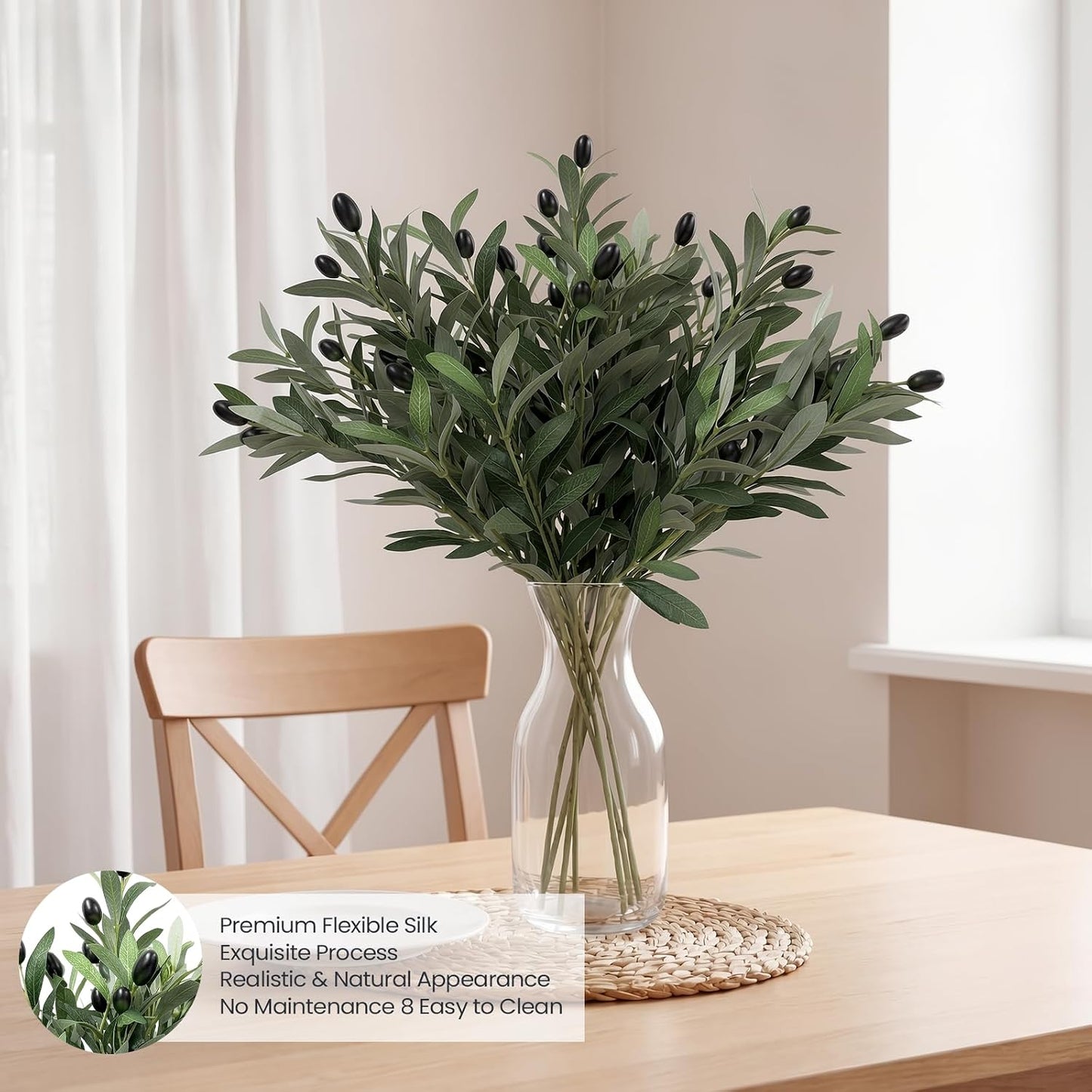 Artificial Olive Branches / 17 Inch / Set of 5