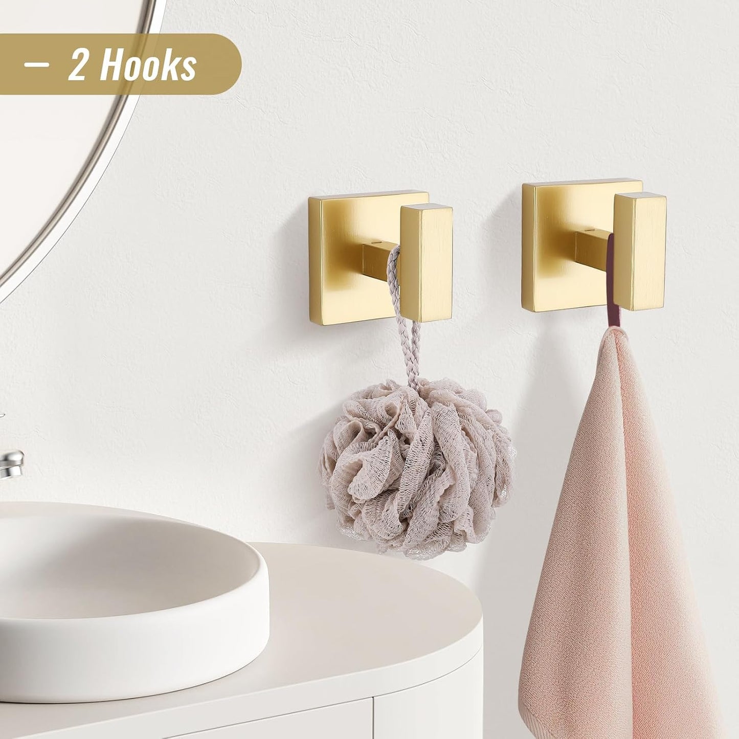 YACVCL Towel Bar Set 10-Piece Brushed Gold Bathroom Hardware Set, Gold Bathroom Accessories Set,23.6 Inch Towel