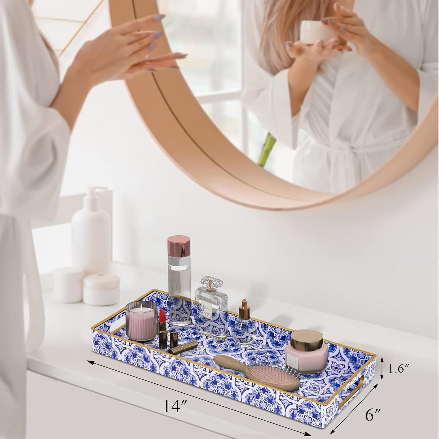 Long Narrow Trays / Blue-moroccan
