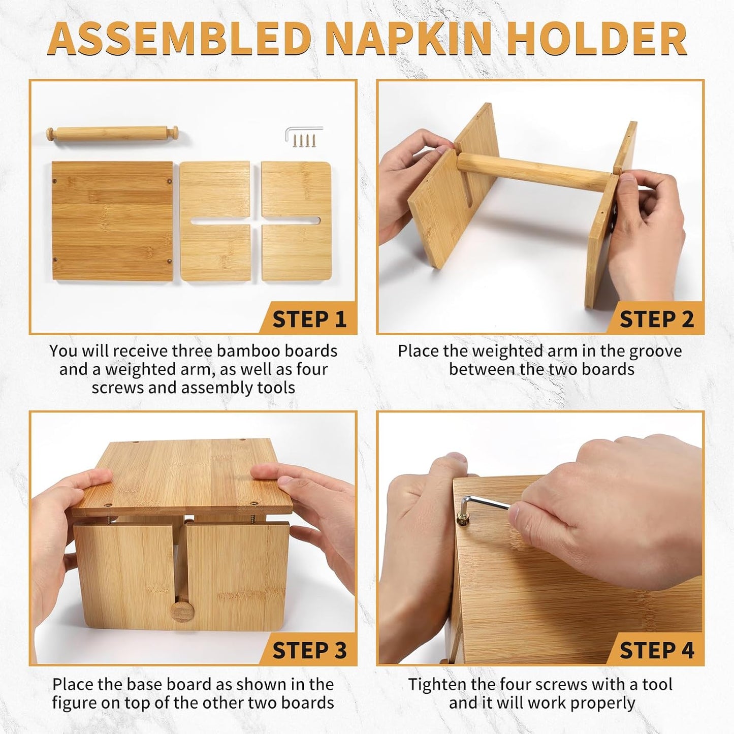 Wooden Cocktail Paper Holder