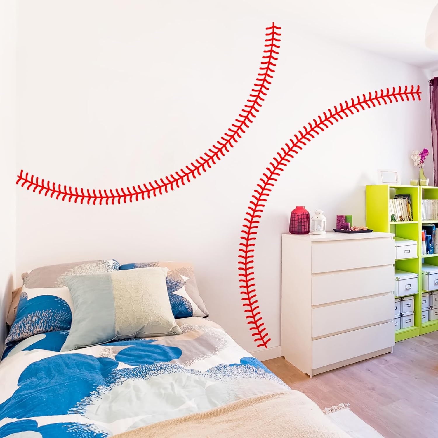 Sports Art Mural Wall Stickers / Baseball Wall Decal