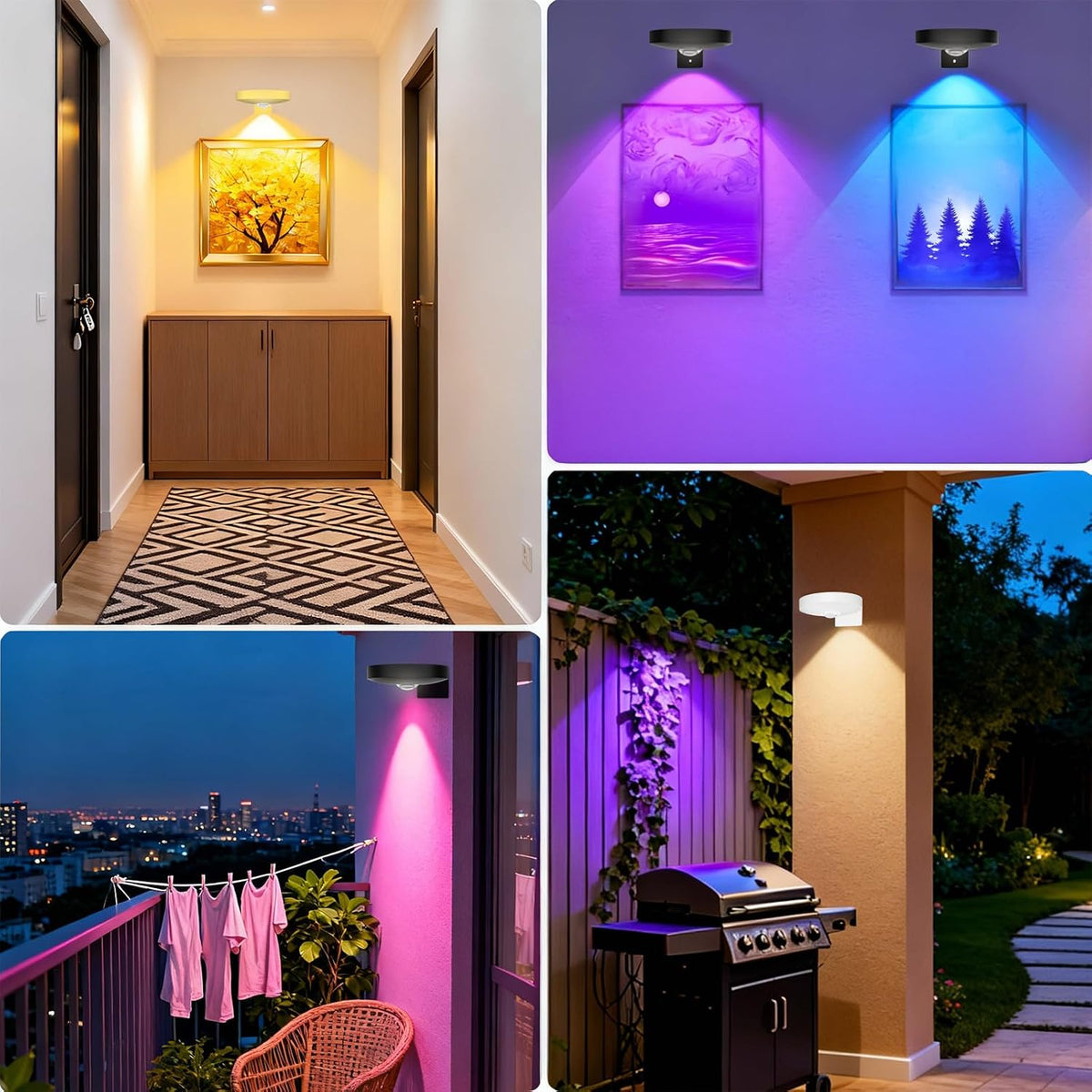 Rechargeable Picture Lights for Wall,Under Cabinet Lighting,1500mAh Rechargeable Battery Operated Picture Frame Lights