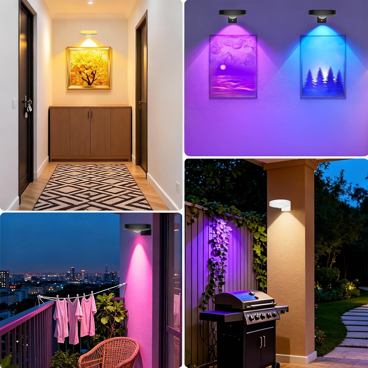 Rechargeable Picture Lights for Wall,Under Cabinet Lighting,1500mAh Rechargeable Battery Operated Picture Frame Lights