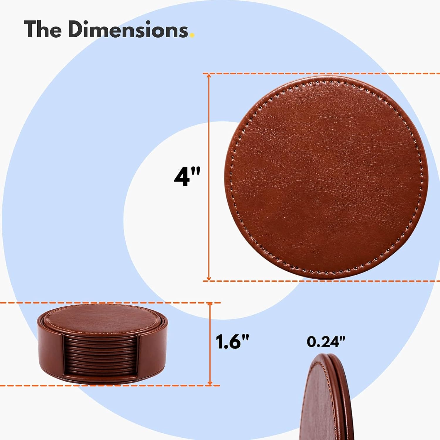 Holder for Tabletop Protection / Brown / Set of 6