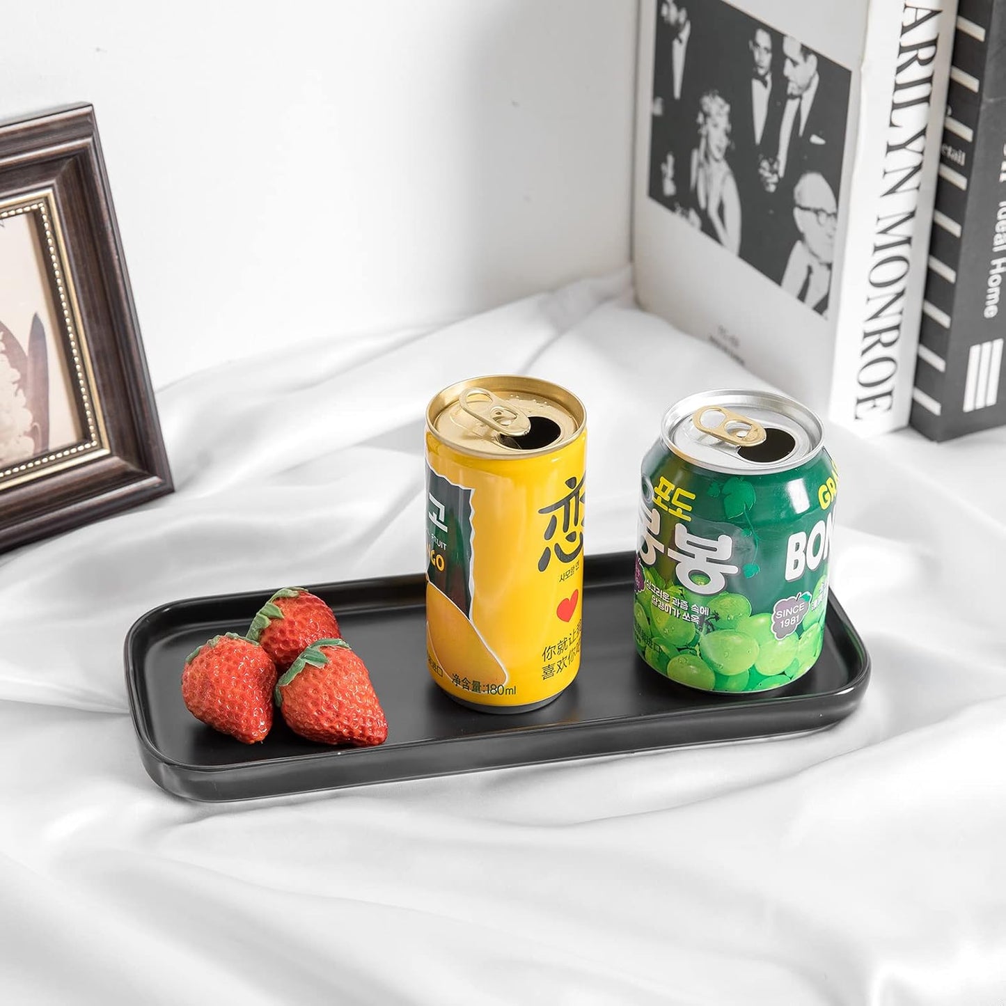 Ceramic Bathroom Tray / Black