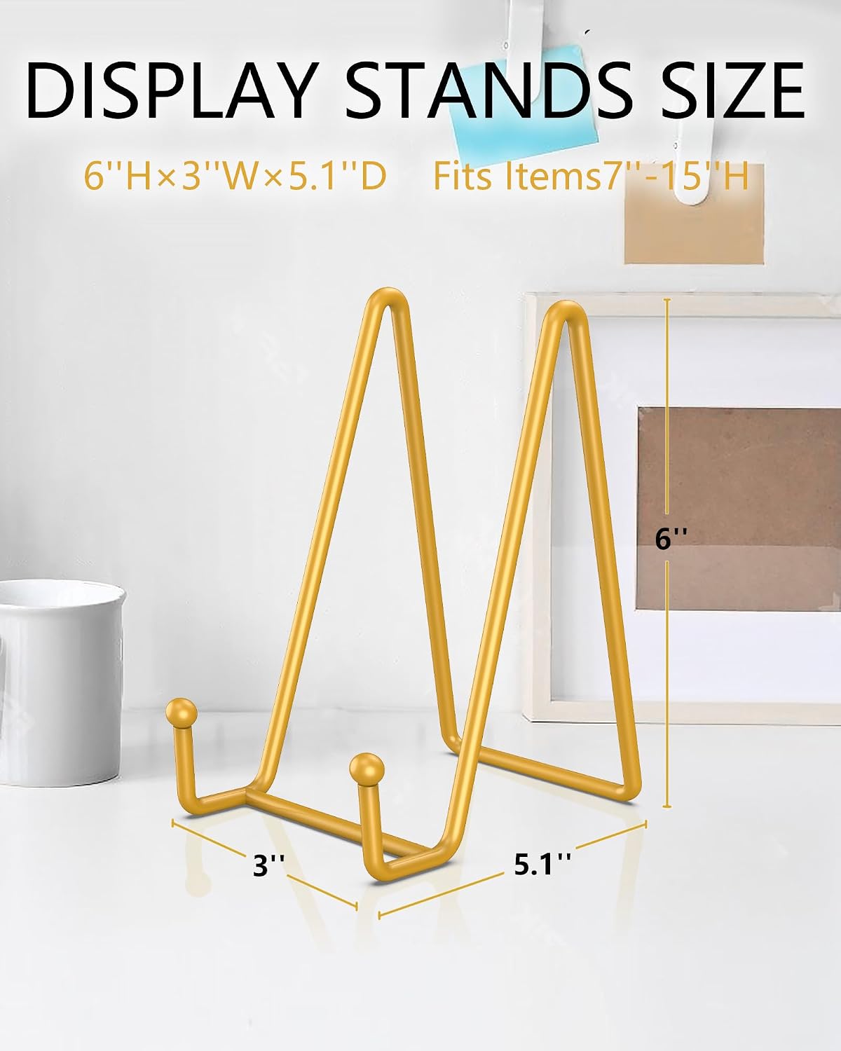 Metal Table Easel Display Stand / 12 Packs / 6 Inch / Set of 12