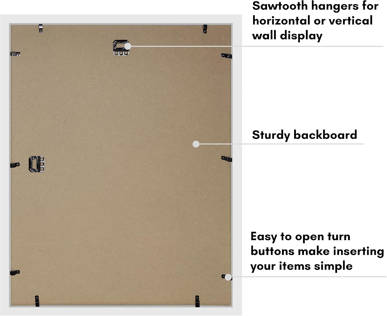 Americanflat 16x20 Shadow Box Frame - Engineered Wood - White | Polished plexiglass front, 1.5 inch interior depth