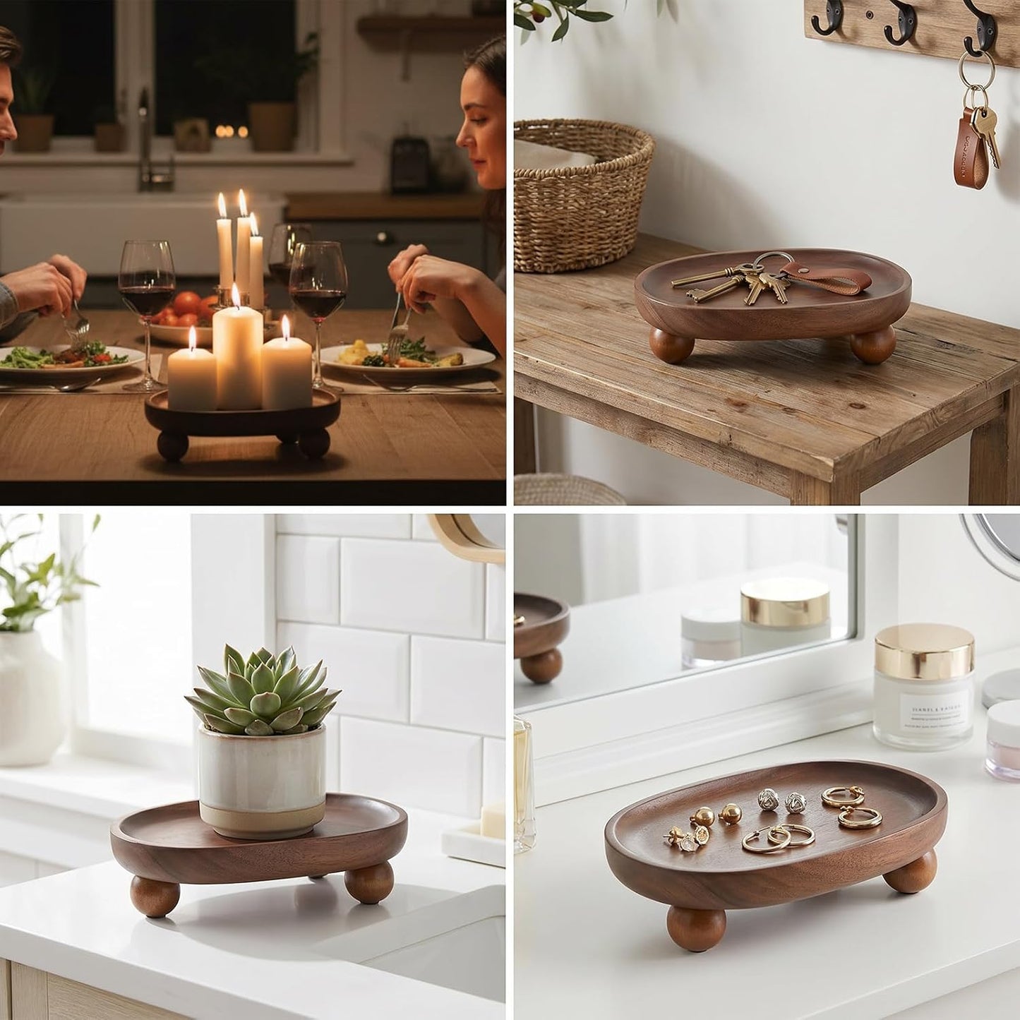 Wooden Candle Holder / Candle Tray