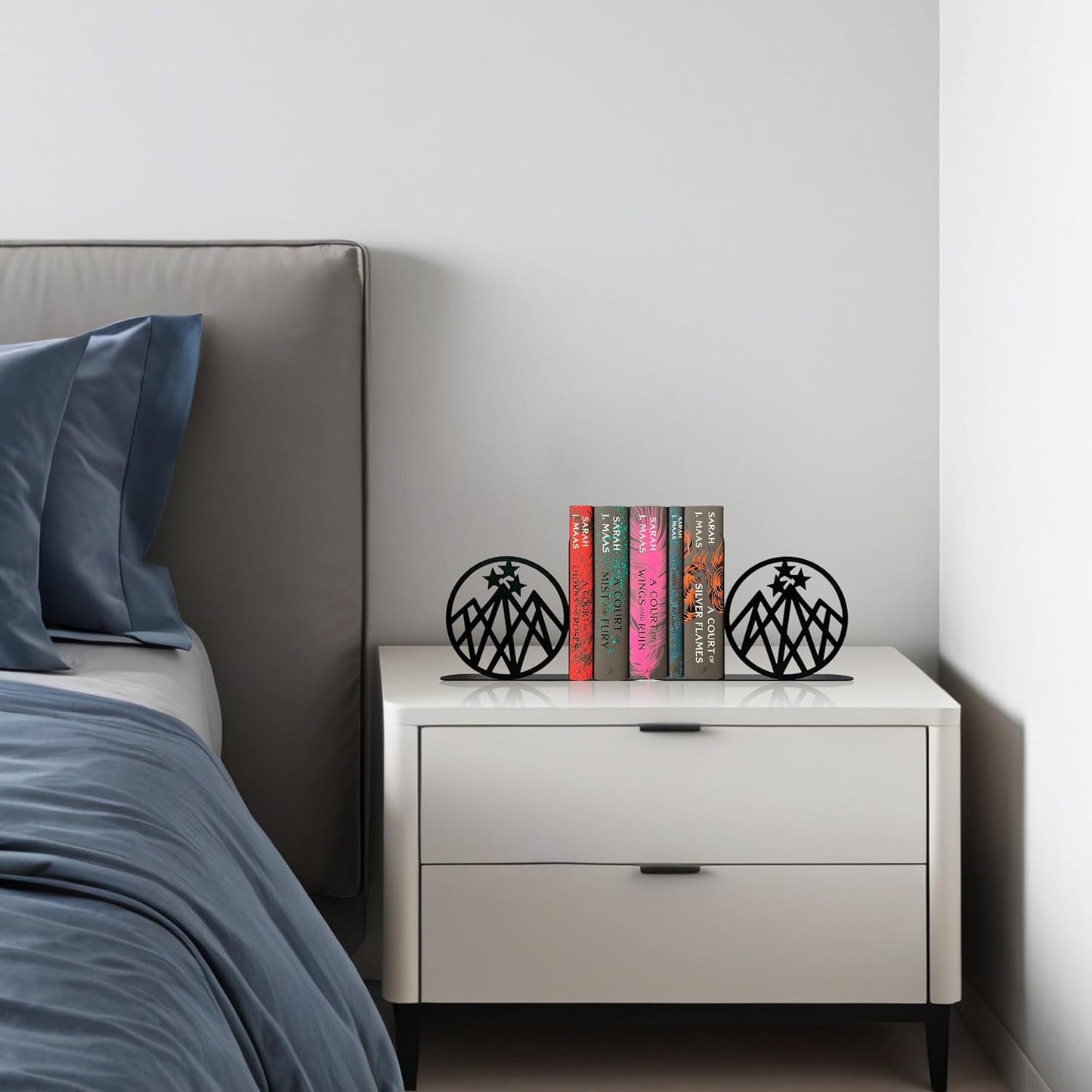 Heavy Duty Metal Shelf Decor for Fantasy Book Lovers
