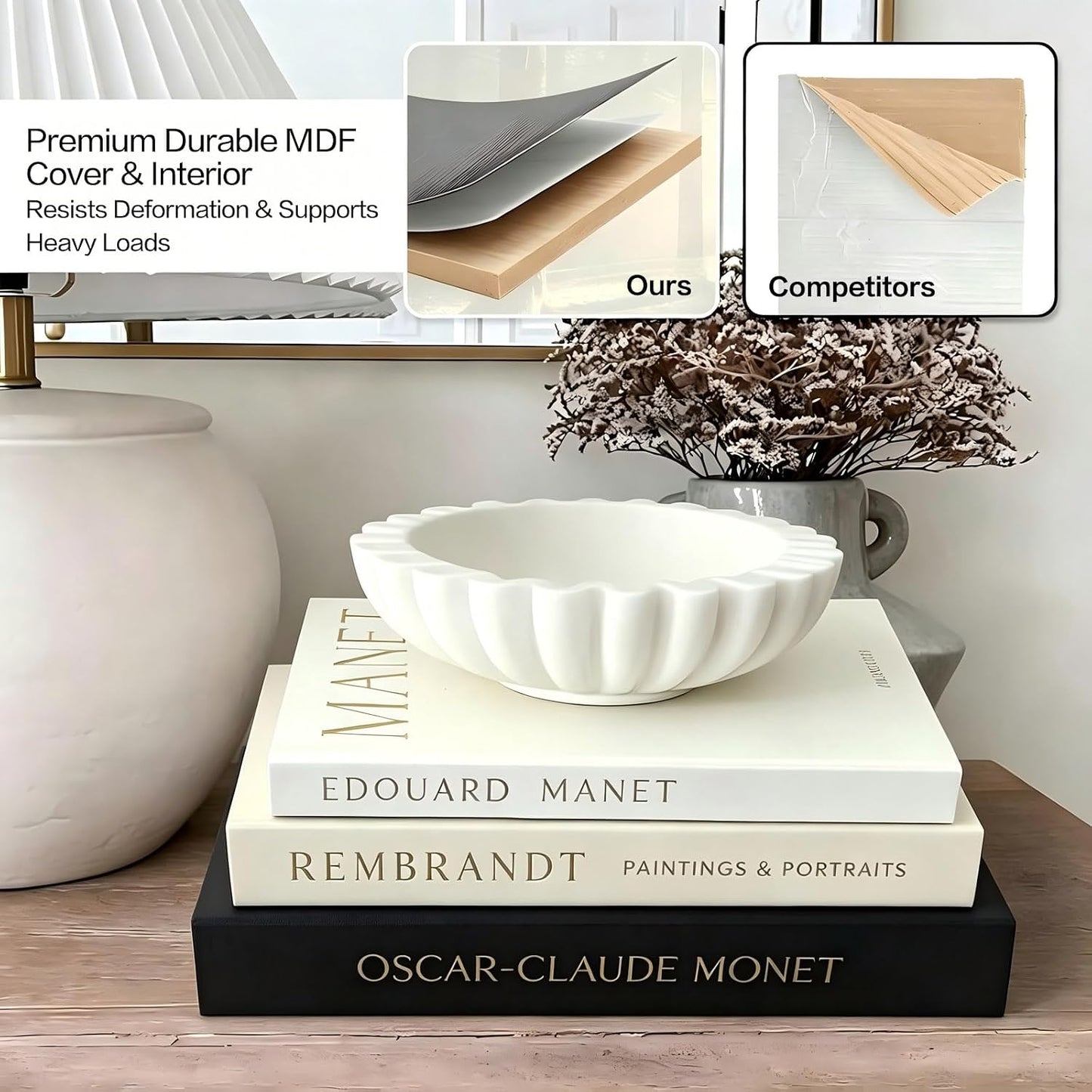 Modern Stacked Books / Decorative Faux Books Storage Box
