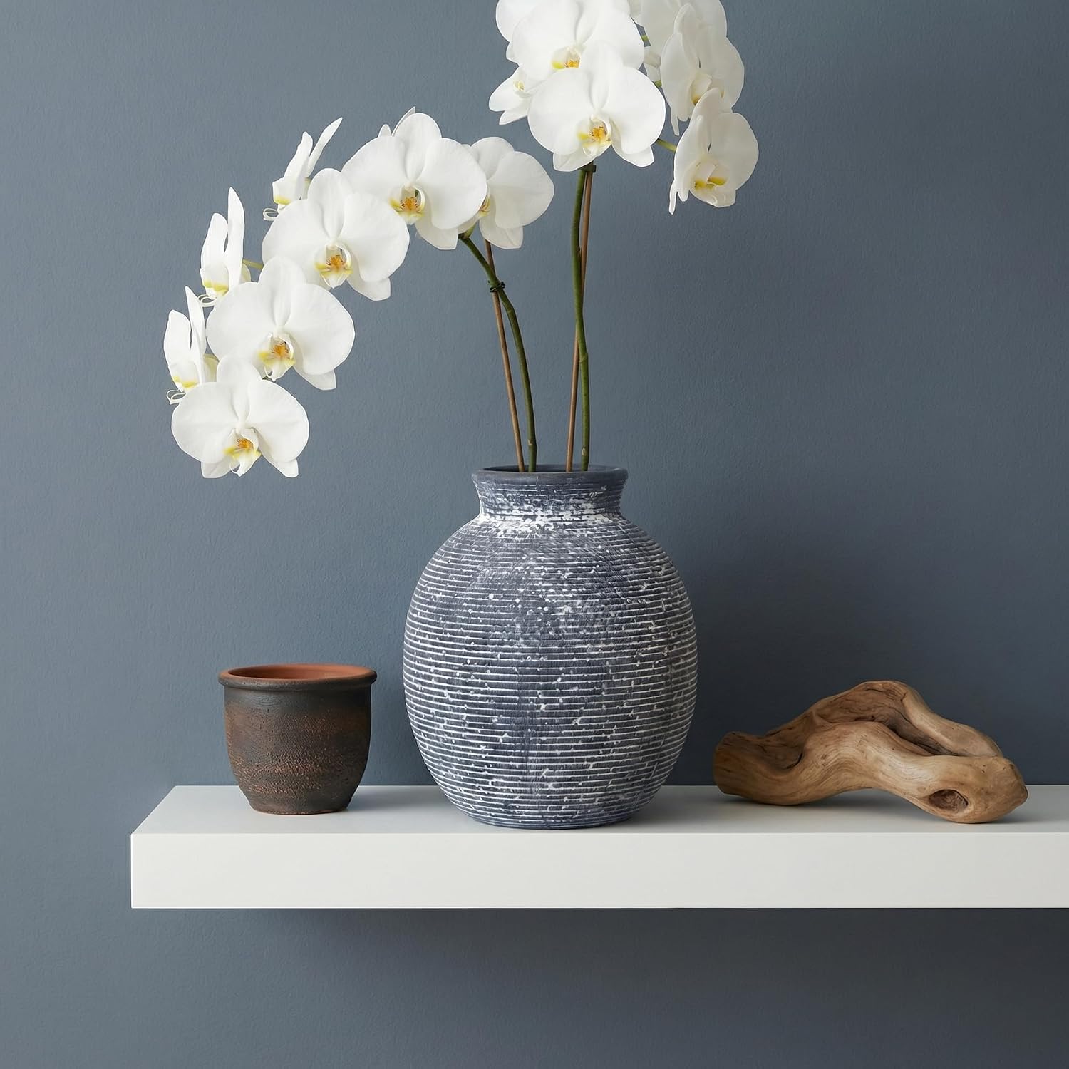 Ceramic Flower Vase / Dark Blue-7.4