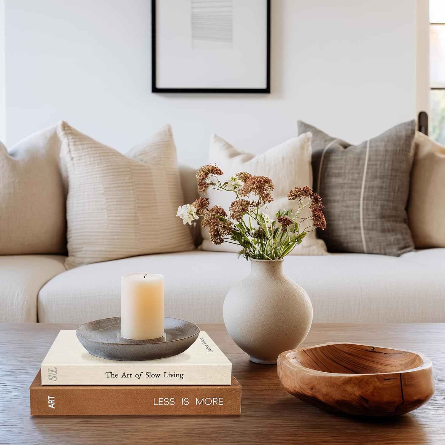 Minimalist Decorative Books / Brown-white / Set of 2