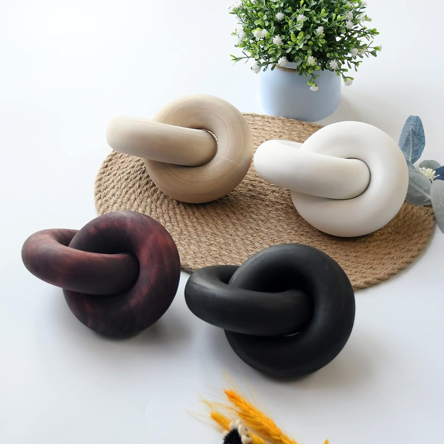 Modern Farmhouse Bookshelf Decorative Objects / Black