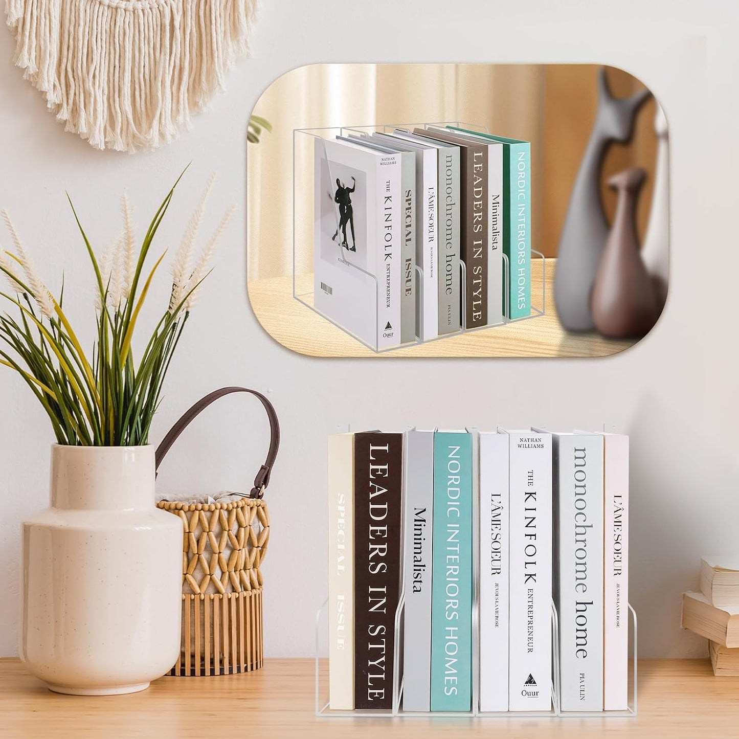 Acrylic Magazine Rack / Clear4 / Clear / Set of 4