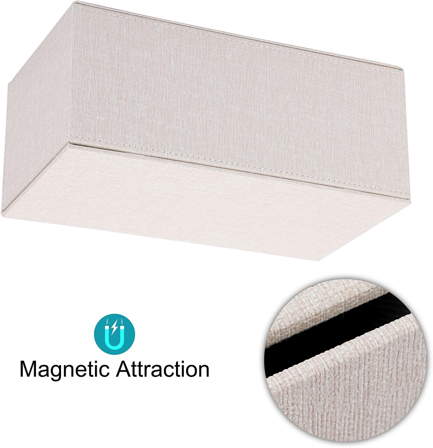 Tissue Box Cover Rectangle Linen Tissue Box / Medium / Beige