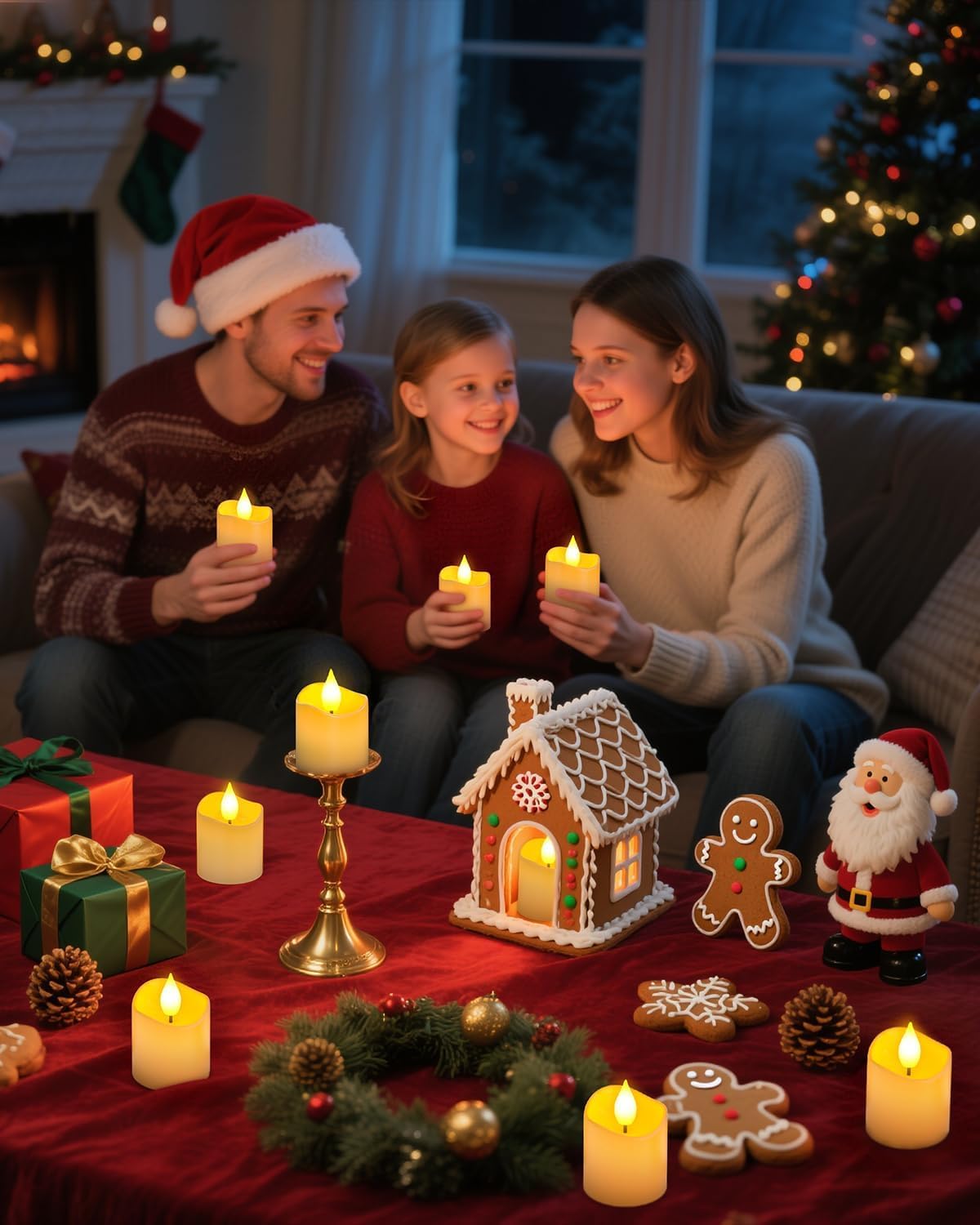 SoulBay Flameless Candles Rechargeable with Remote, 6pcs Electric LED Fake White Votive Candles with Charging Base and