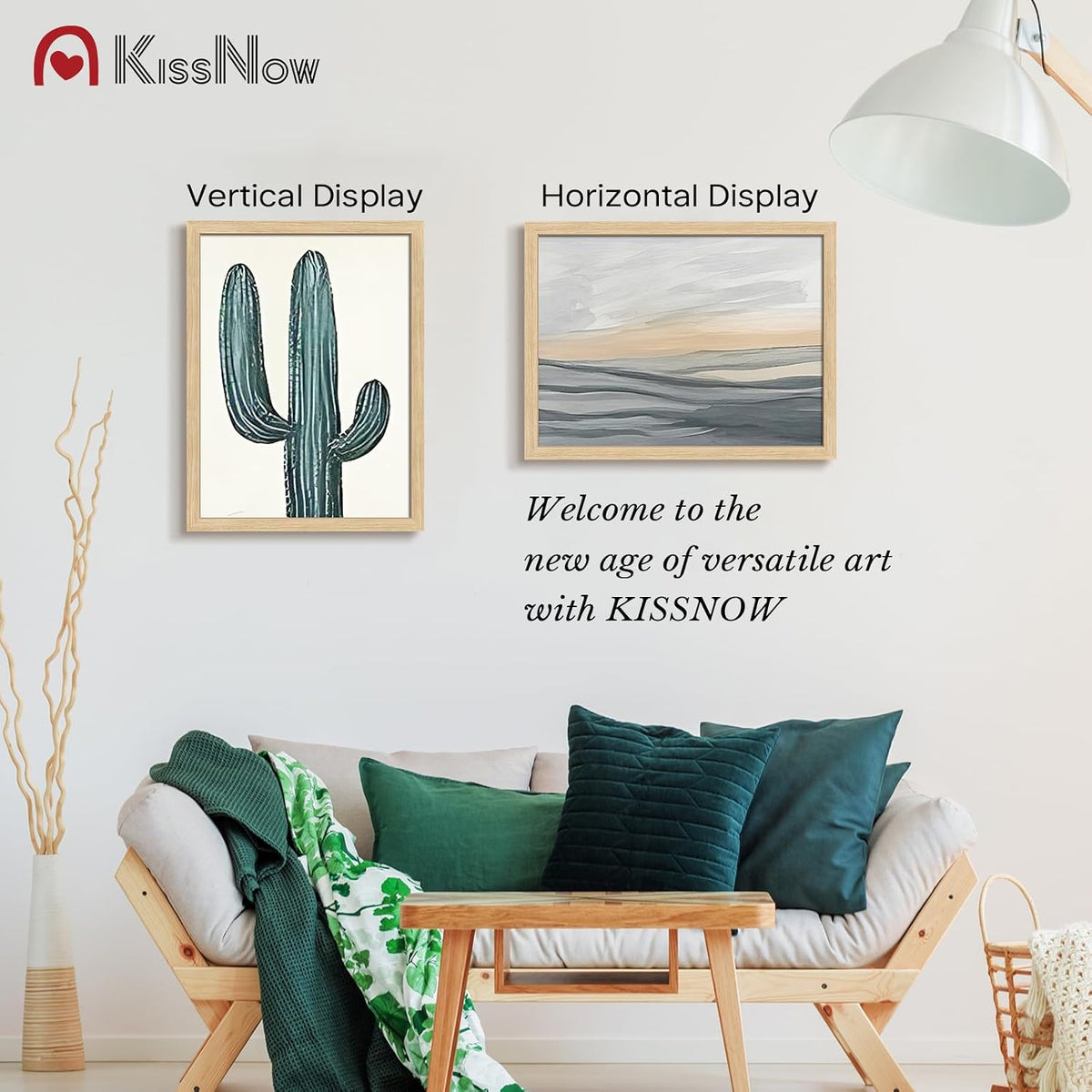 18x24 Poster Frame, Oak Solid Wood, 2 Pack, Wall Hanging for Art | Thick & Wide Border, HD Plexiglass, Horizontal or