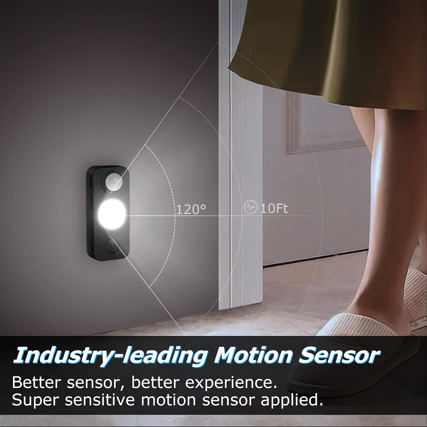 NIEGNOWOO Motion Sensor Puck Lights 6 Pack, Rechargeable Under Cabinet Lighting, Wireless LED Closet Lights Stick On