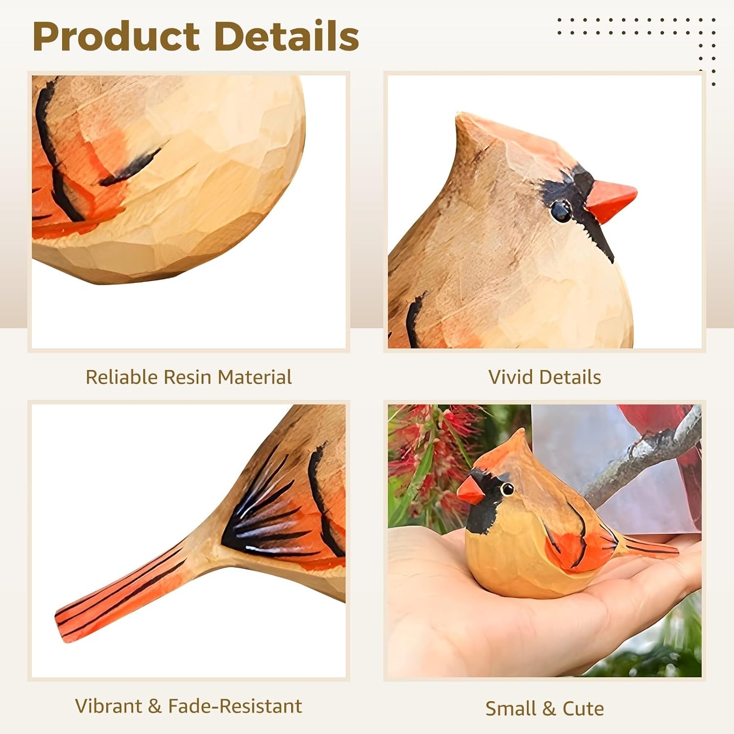 Small Cardinal Figurines / Set of 2
