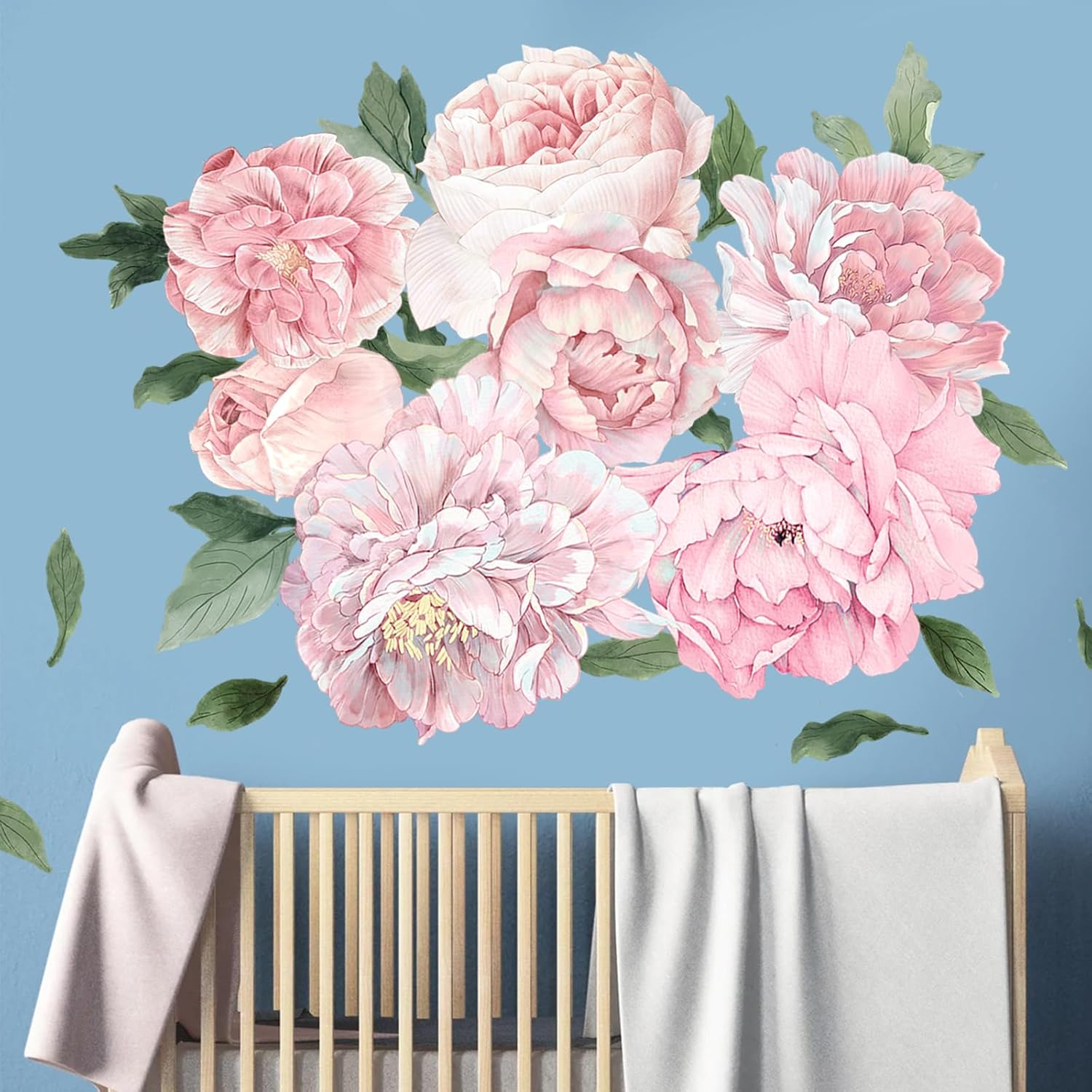 Large Peony Wall Decals / Ap-wd214 / Pink