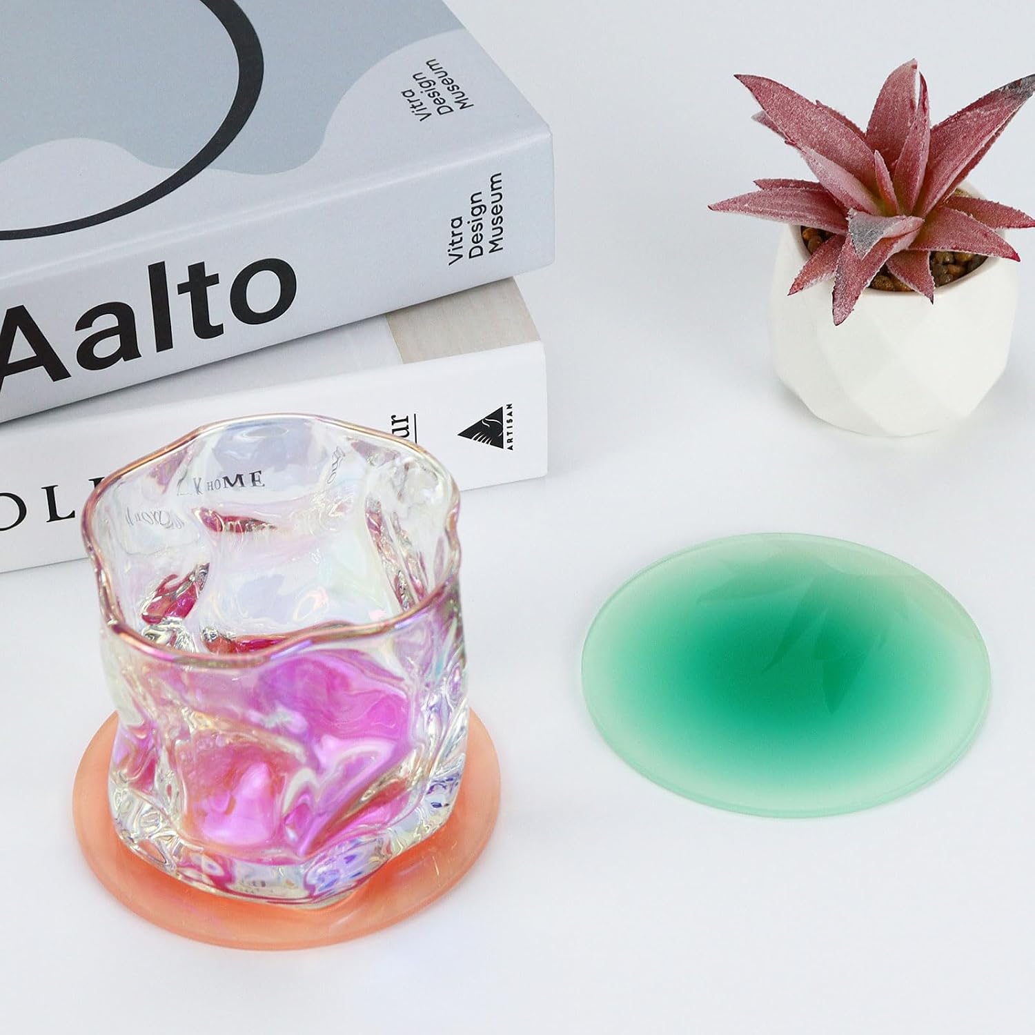 Metal Holder Stand / Red, Pink, Yellow, Blue, Orange, Green / Set of 6