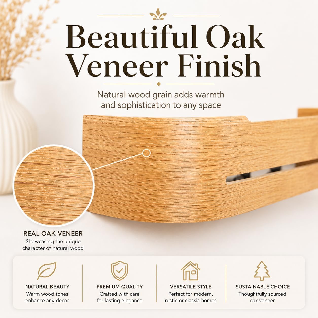 5 Hidden Hooks Minimalis Key Hanger Rack Wood Modern Hollow Key Hook Mail Organizer Tray / Oak-a